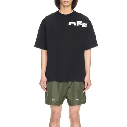 Off-White Schwarzes Baumwoll-T-Shirt