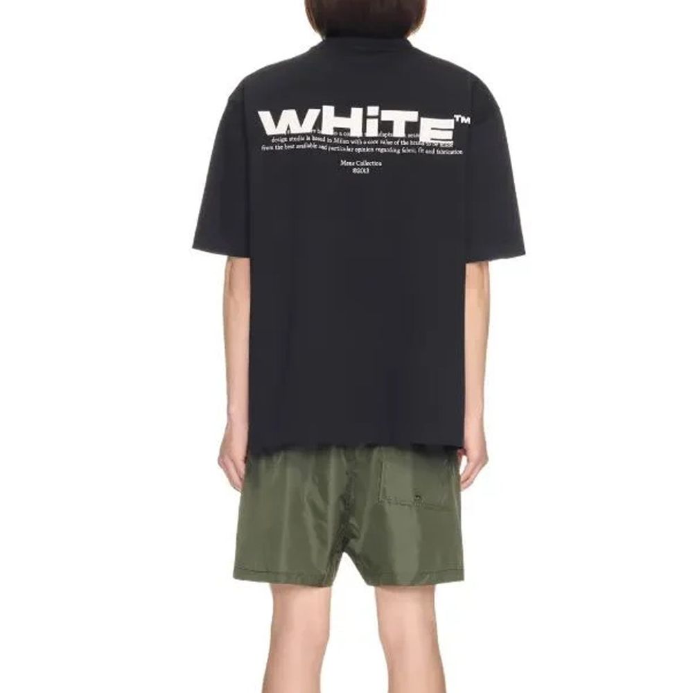 Off-White Schwarzes Baumwoll-T-Shirt