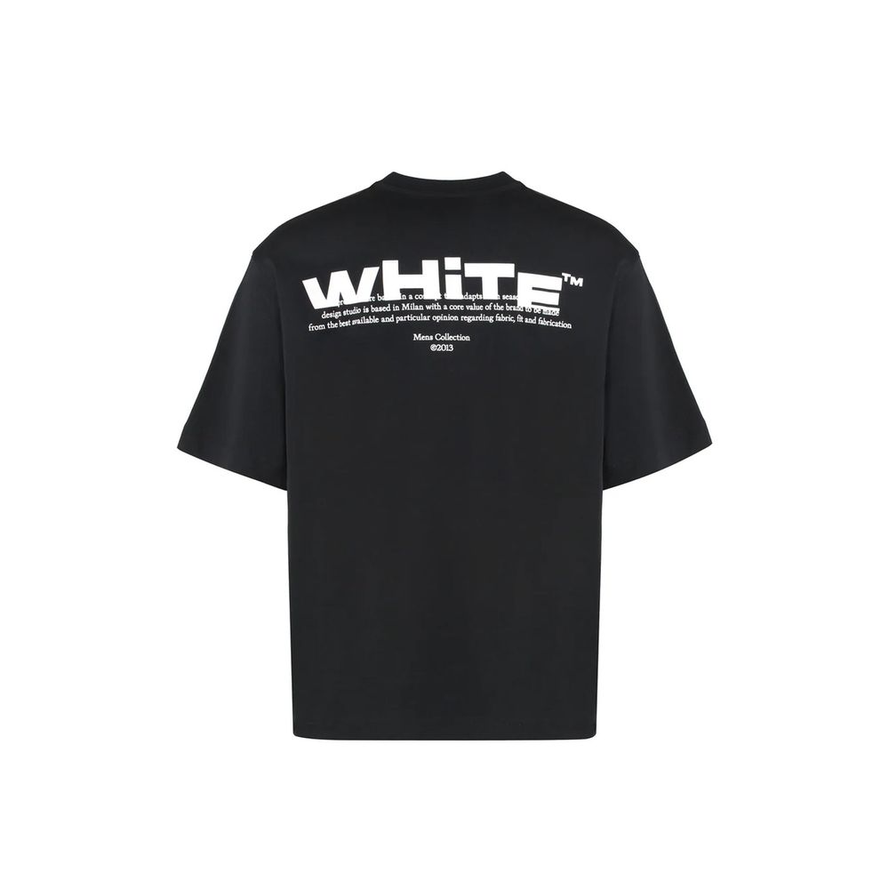 Off-White Schwarzes Baumwoll-T-Shirt