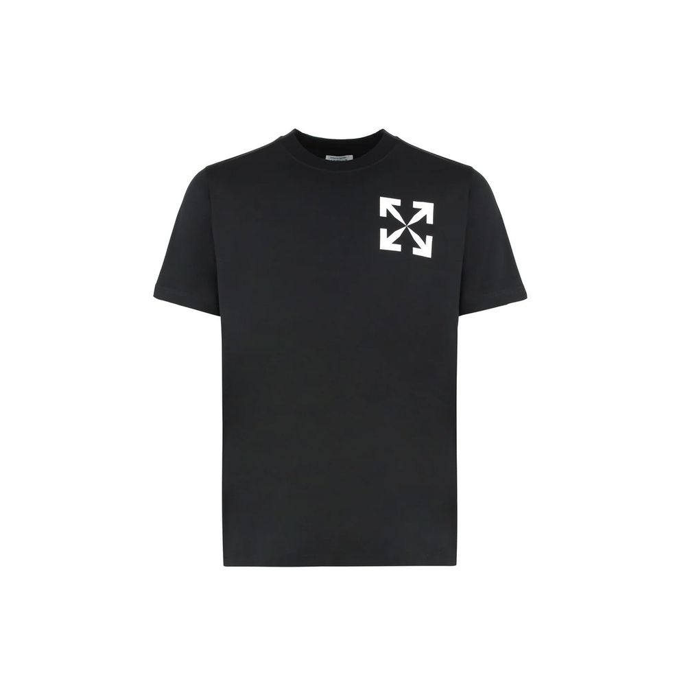 Off-White Schwarzes Baumwoll-T-Shirt