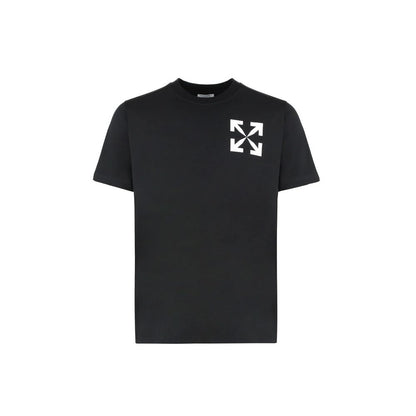Off-White Schwarzes Baumwoll-T-Shirt