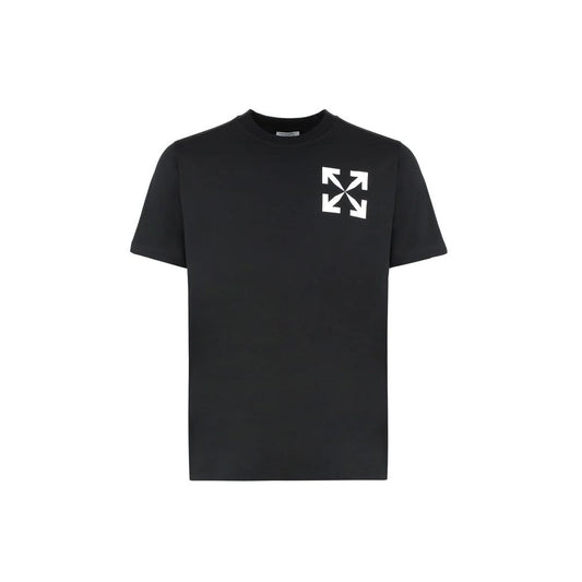 Off-White Schwarzes Baumwoll-T-Shirt