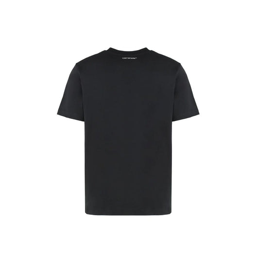 Off-White Schwarzes Baumwoll-T-Shirt