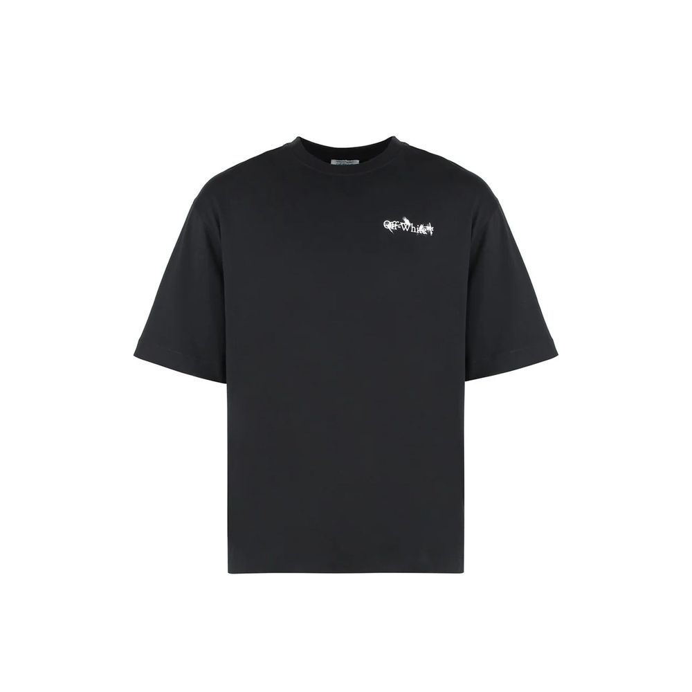 Off-White Schwarzes Baumwoll-T-Shirt