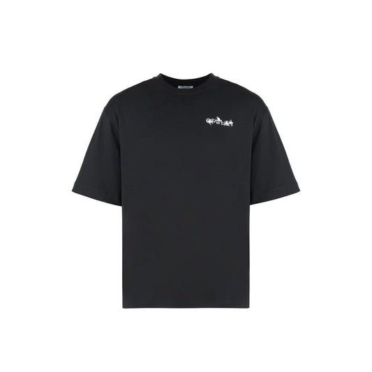 Off-White Schwarzes Baumwoll-T-Shirt