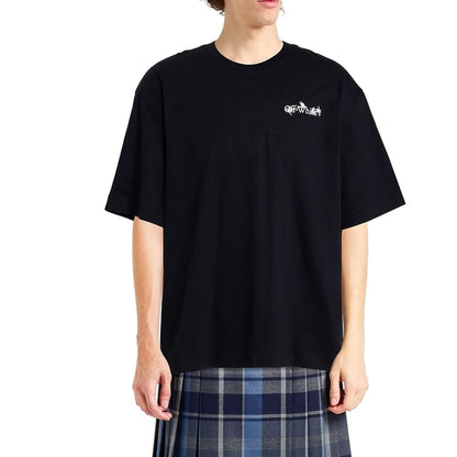 Off-White Schwarzes Baumwoll-T-Shirt