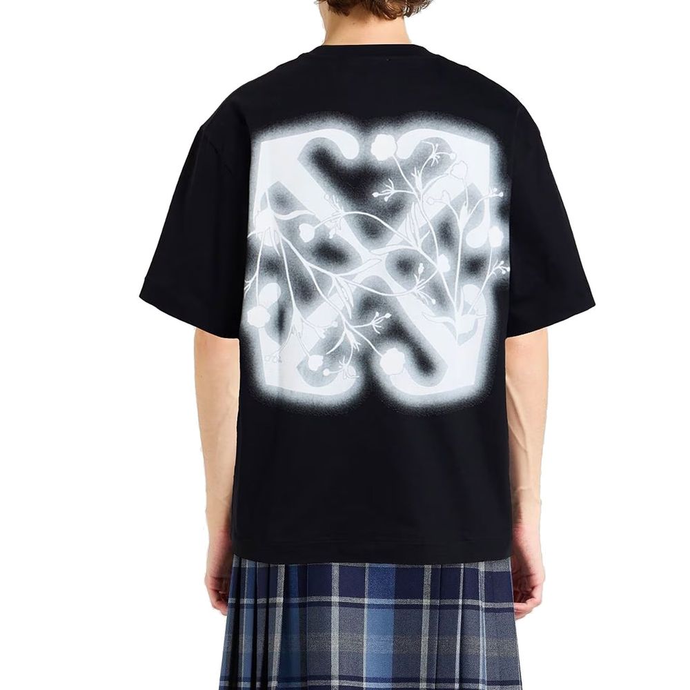 Off-White Schwarzes Baumwoll-T-Shirt