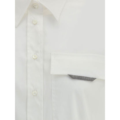 Brunello Cucinelli White Cotton Shirt