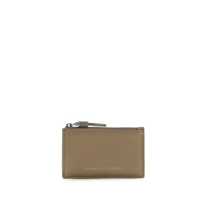 Brunello Cucinelli Beige Calf Leather Bos Taurus Wallet