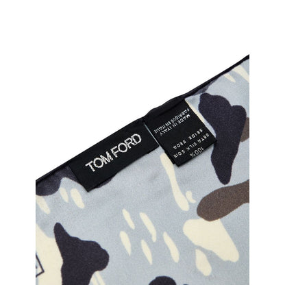 Tom Ford Gray Silk Pocket Square