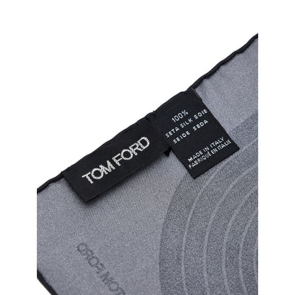 Tom Ford Gray Silk Pocket Square