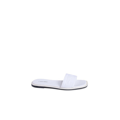 Calvin Klein Weiße Sandalen aus recyceltem Polyester