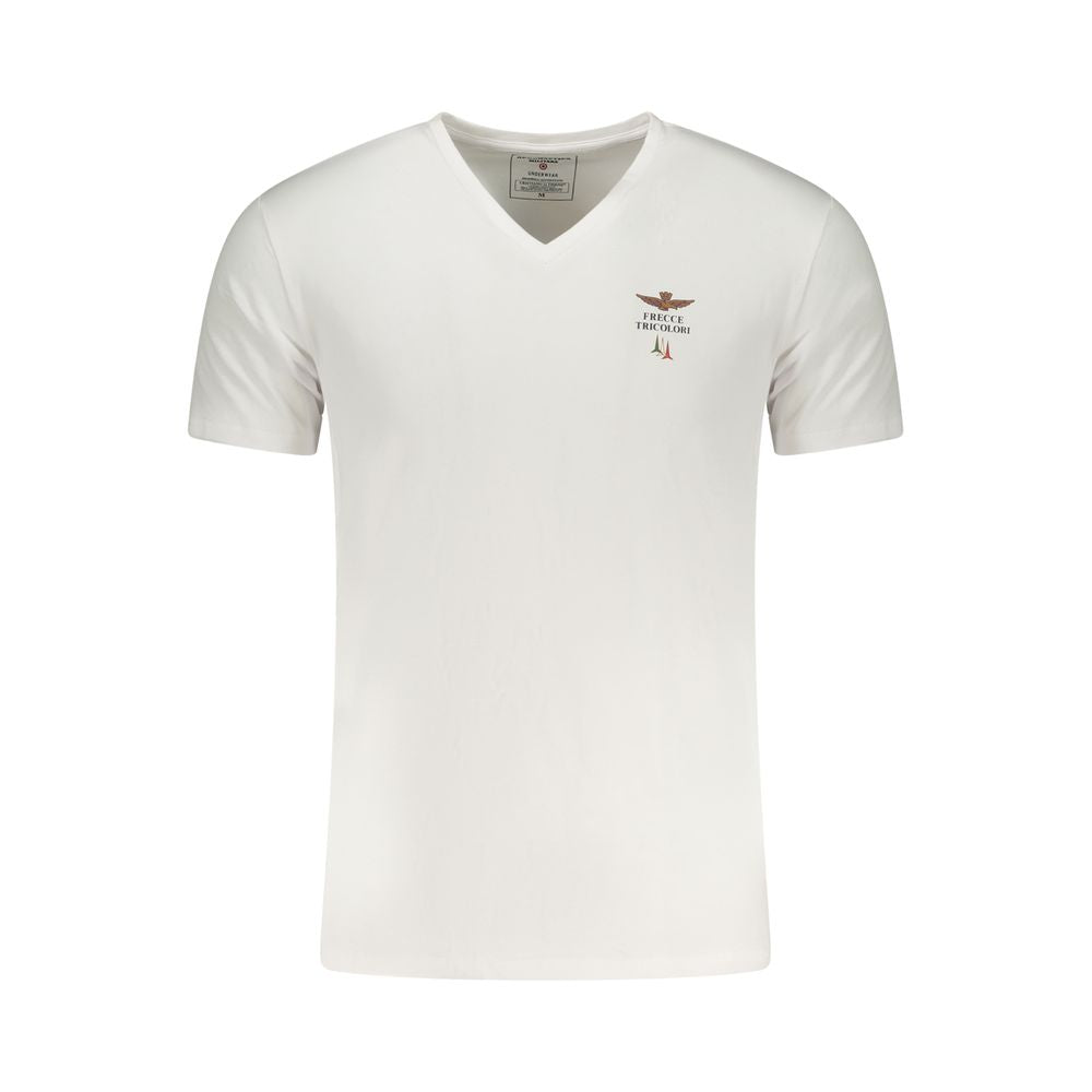 Aeronautica Militare White Cotton Men Underwear Shirt