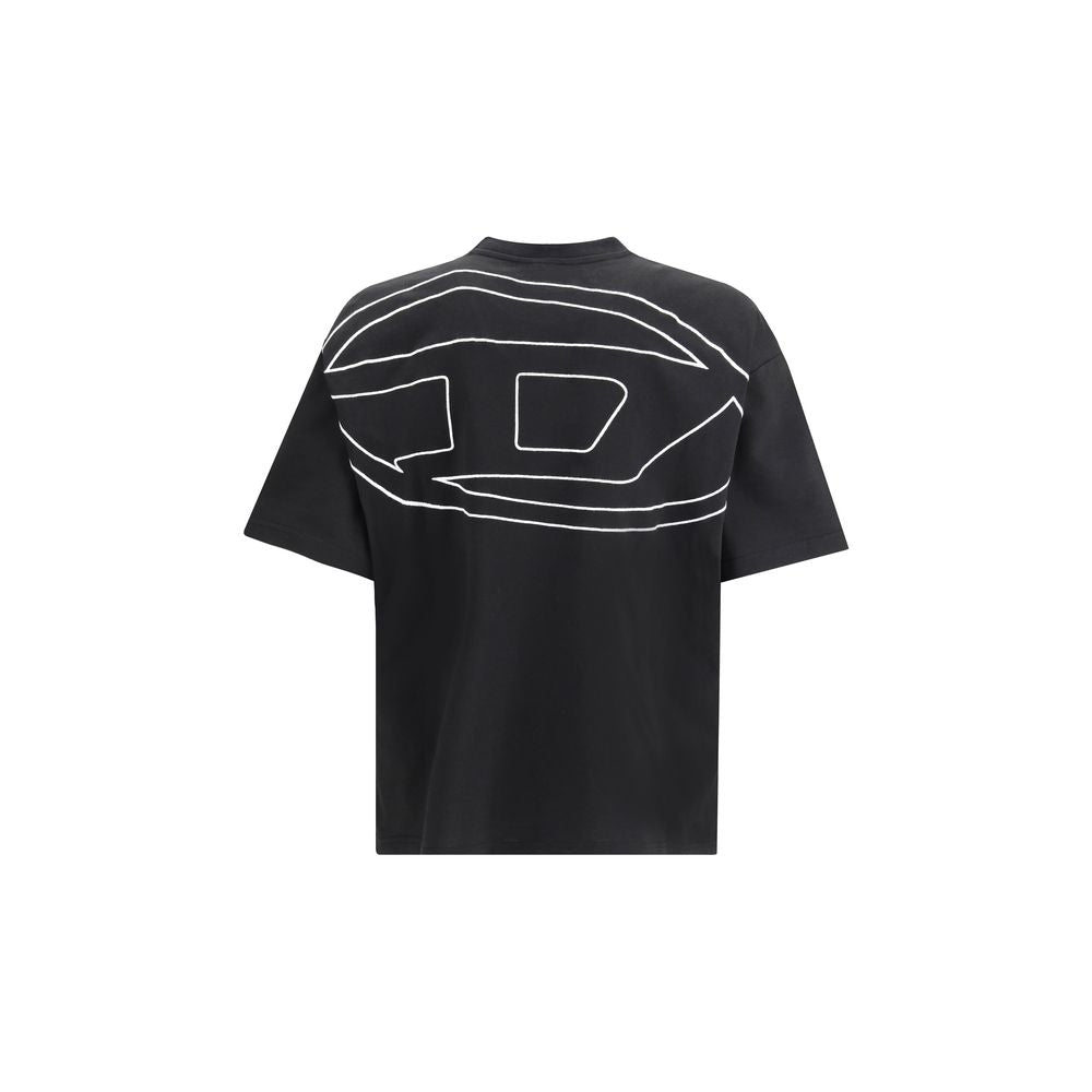 Diesel Baumwoll-T-Shirt in Schwarz