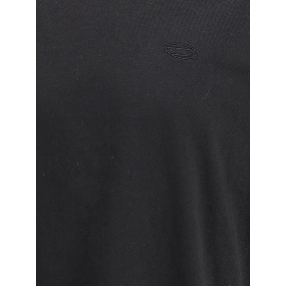 Diesel Baumwoll-T-Shirt in Schwarz