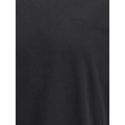 Diesel Baumwoll-T-Shirt in Schwarz
