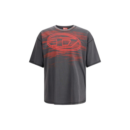 Diesel Baumwoll-T-Shirt in Schwarz
