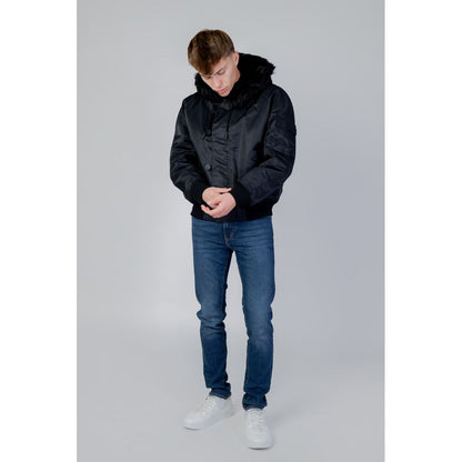 Hugo Boss Schwarze Bomberjacke aus Polyamid