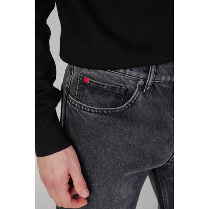 Hugo Boss Schwarze Baumwoll-Jeans mit lockerer Passform