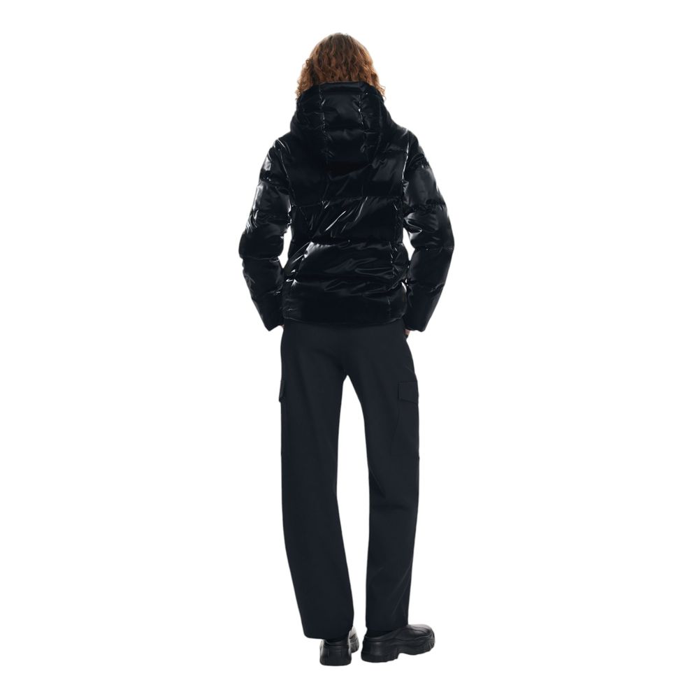 Desigual Schwarzer Polyester-Mantel