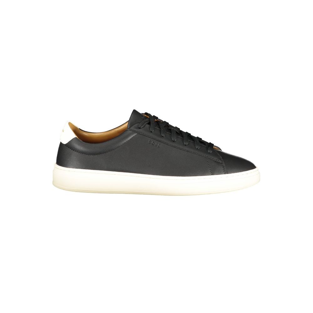 Hugo Boss Schwarzer Herren-Leder-Sneaker