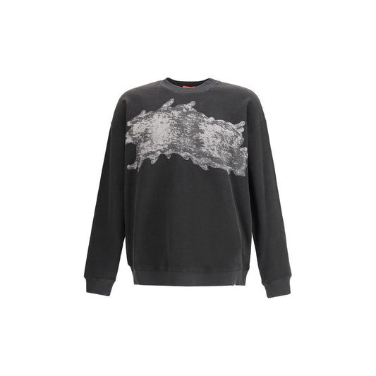 Diesel Schwarzer Baumwoll-Sweatshirt