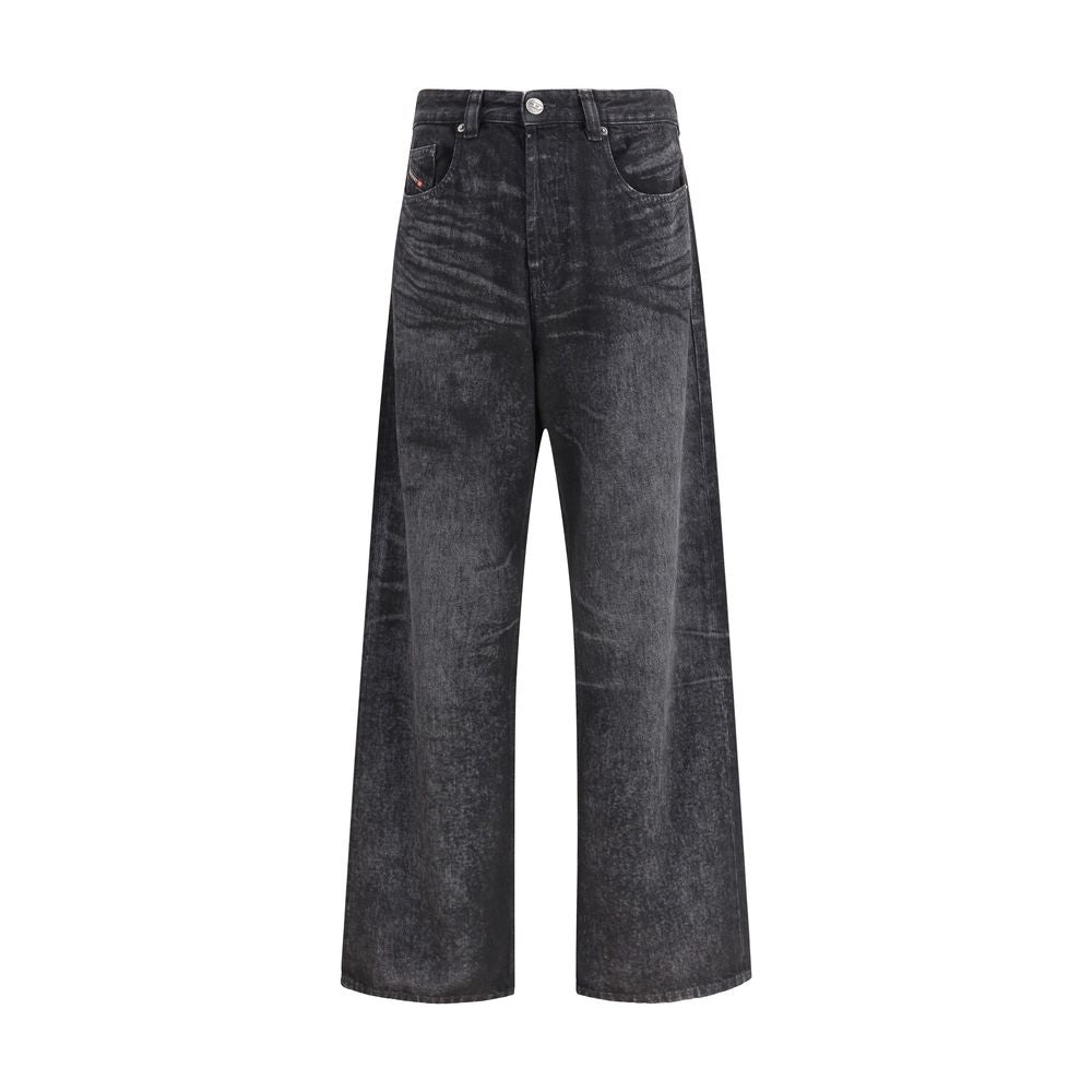 Diesel Schwarze Baumwoll-Jeans mit Relaxed Fit