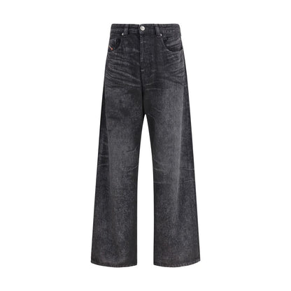 Diesel Schwarze Baumwoll-Jeans mit Relaxed Fit