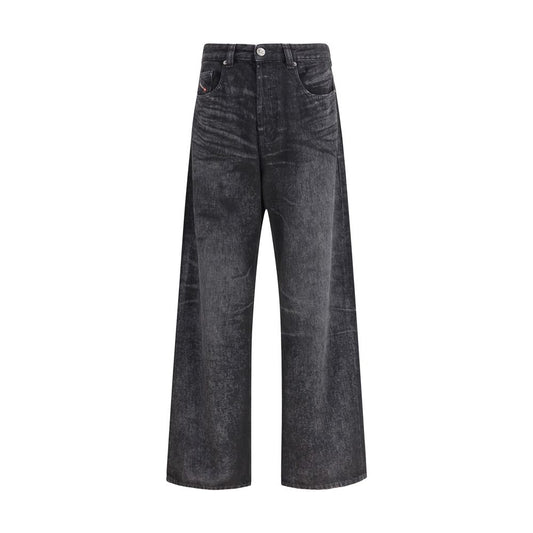 Diesel Schwarze Baumwoll-Jeans mit Relaxed Fit