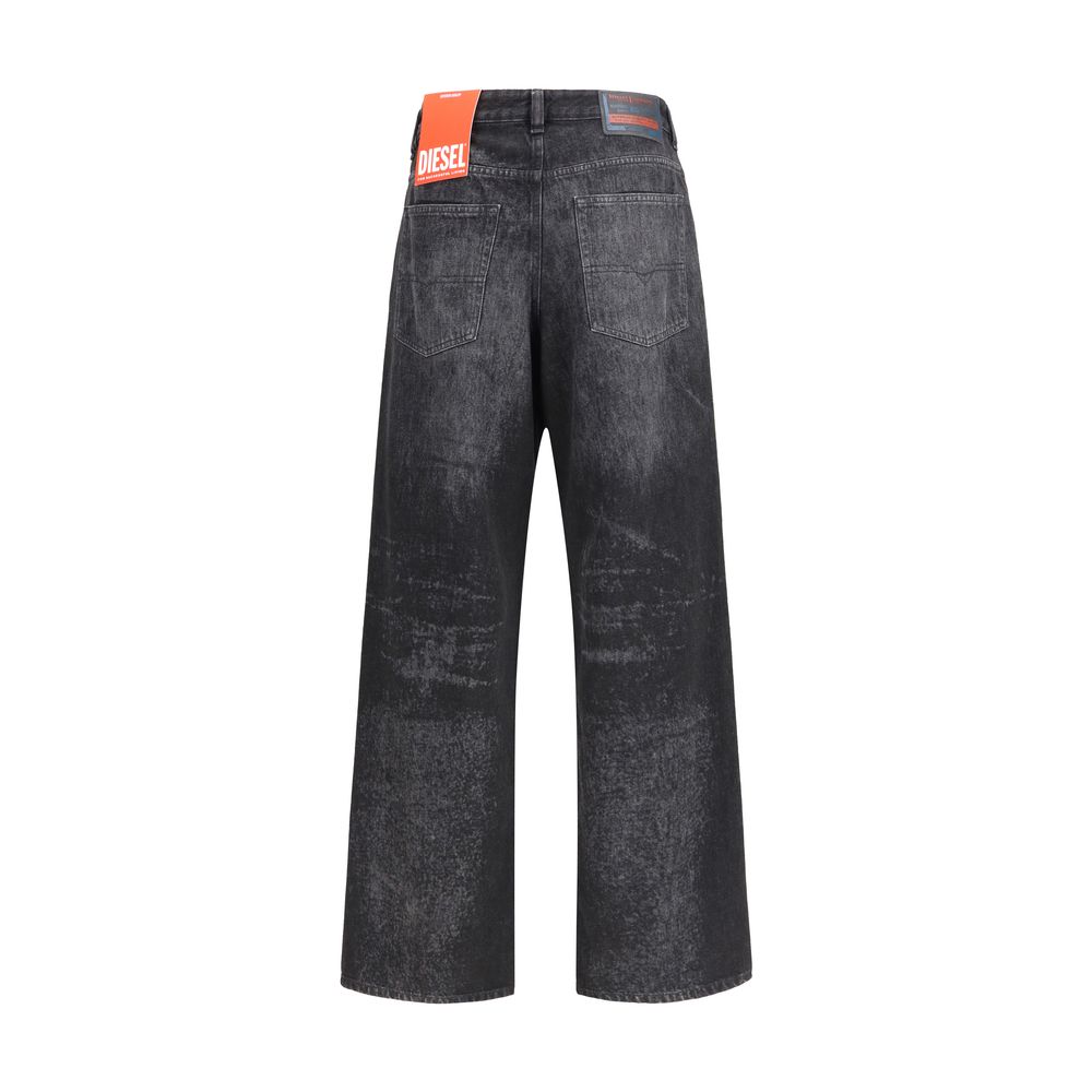 Diesel Schwarze Baumwoll-Jeans mit Relaxed Fit