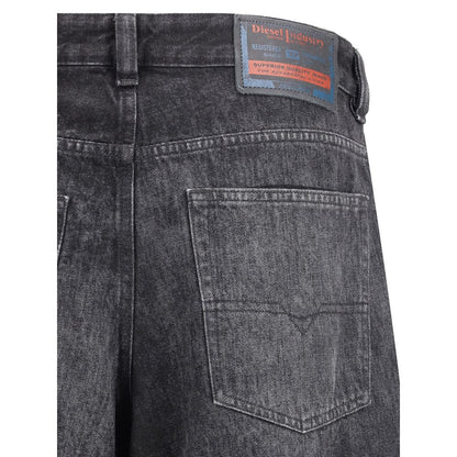 Diesel Schwarze Baumwoll-Jeans mit Relaxed Fit
