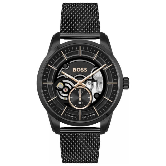 Hugo Boss Schwarze Edelstahl-Dress-Uhr