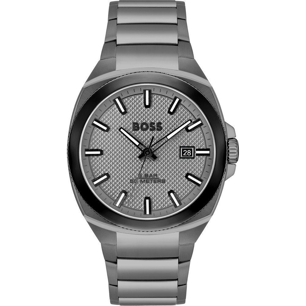 Hugo Boss Graue Edelstahl-Dress-Watch