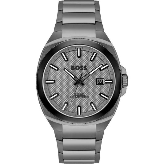 Hugo Boss Graue Edelstahl-Dress-Watch