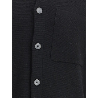 Cruna Black Fleece Wool Coat
