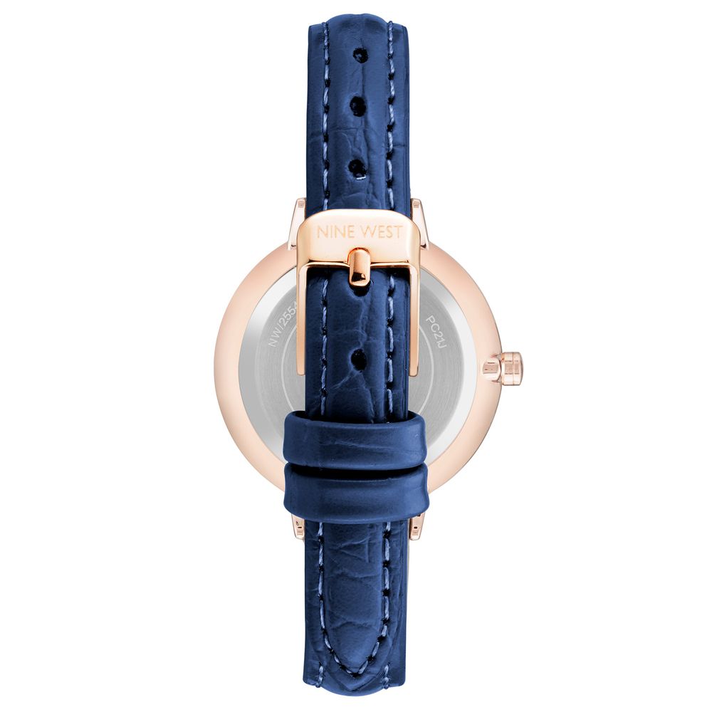 Nine West Blue Leather Dress Watch