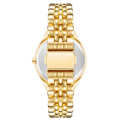 Nine West Gold Metal Dress Watch