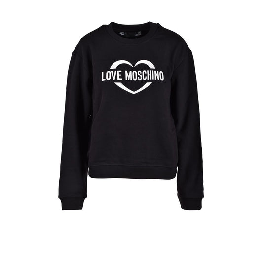 Love Moschino Schwarzer Baumwoll-Sweatshirt