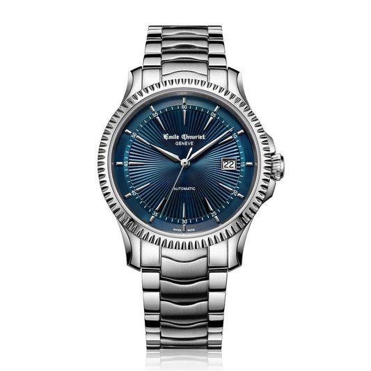 Emile Chouriet Gray Stainless Steel Dress Watch