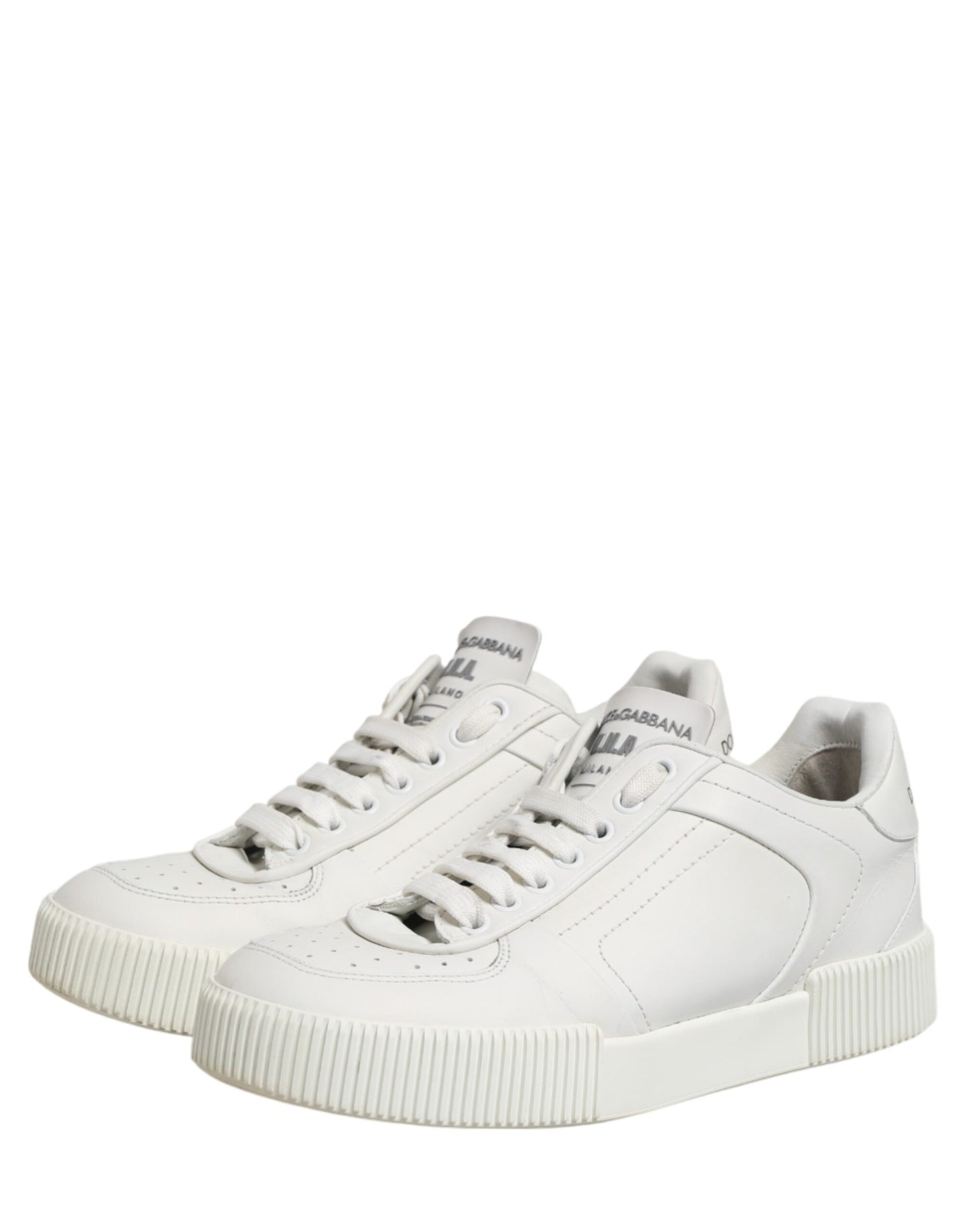 Dolce & Gabbana White MIAMI Calf Low Top Men Sneakers  Shoes