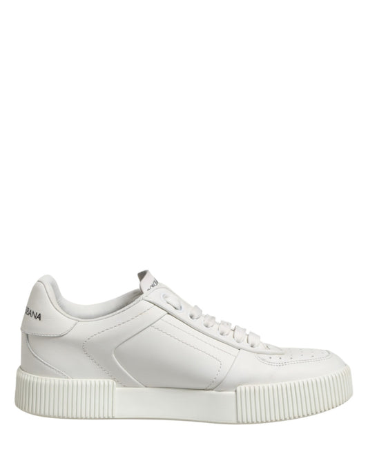 Dolce & Gabbana White MIAMI Calf Low Top Men Sneakers  Shoes