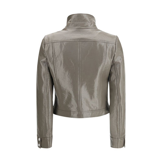 Courrèges Gray Cotton Full-Length Jacket