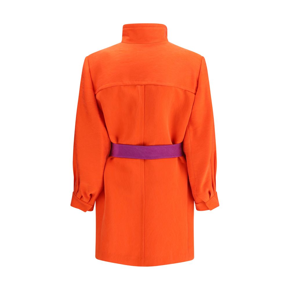 Saint Laurent Orange Silk Coat
