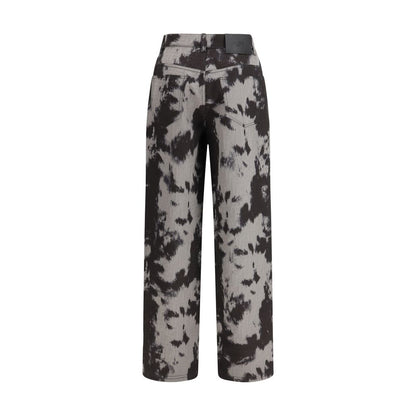 Fendi Black Cotton Straight-Leg Jeans