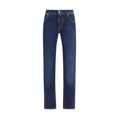 Jacob Cohen Blue Cotton Slim Fit Jeans