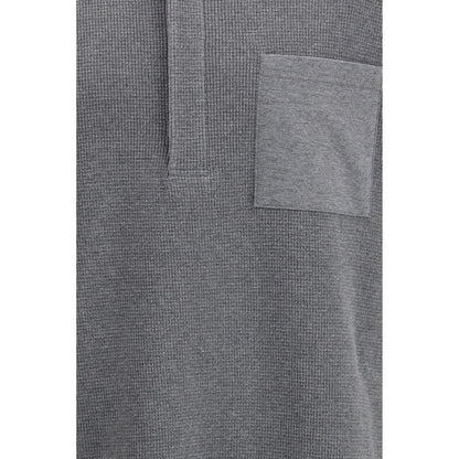 Thom Browne Gray Cotton Polo Shirt