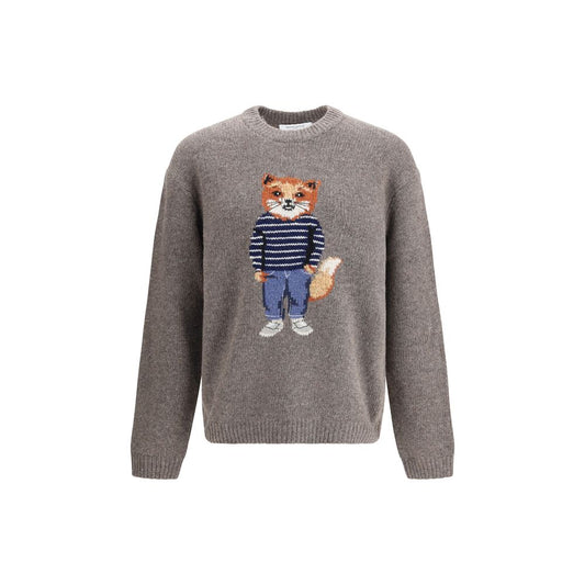 Maison Kitsuné Gray Wool Sweatshirt