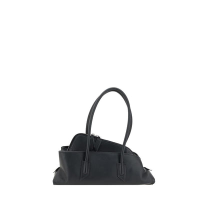 The Attico Black Calf Leather Bos Taurus Shoulder Bag