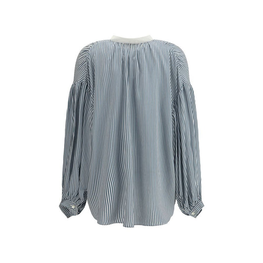 Kristina Ti Bicolor Viscose Pattern Shirt