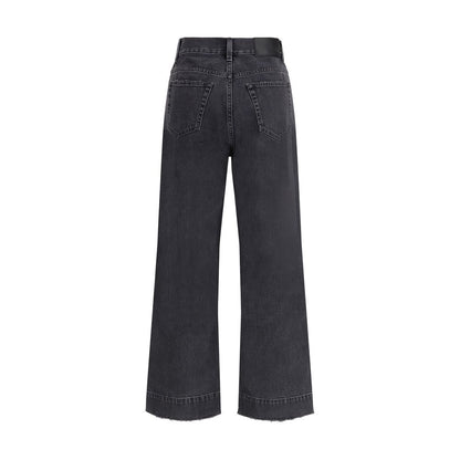 Chloé Black Cotton High-Waisted Jean